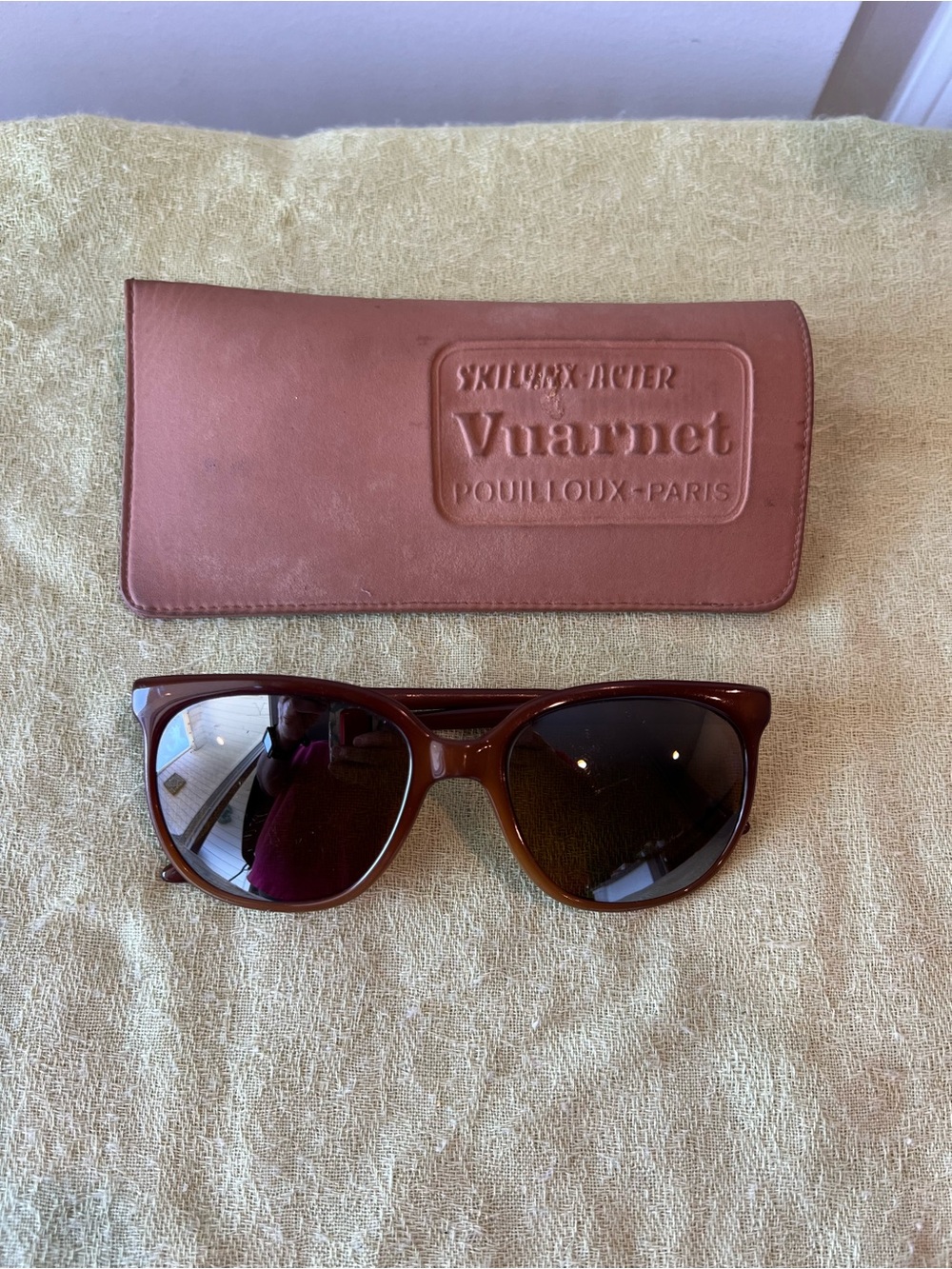 Vintage Vuarnet Pouilloux Sunglasses with Brown Case